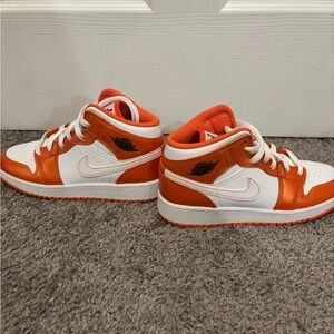 Nike Kids Orange and White Sneakers
